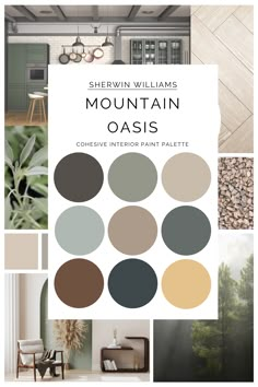 boho paint color, colorado paint color, mountain paint color Paint Color Palettes 2023, Cabin Paint Palette, Birch Forest Paint Color, Evergreen Fog Boho Bedroom, Earthy Color Pallets For The Home, Mountain Paint Colors Interior, Mountain Home Interior Color Palettes, Color Pallet For Home, House Color Schemes Interior Modern