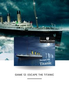 an image of a ship in the ocean with text that reads escape the atlantic game escape the