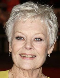 Over 60 Hairstyles, Great Haircuts, Judi Dench, Mom Hairstyles, Haircut For Older Women, Round Faces, Hairstyles For Round Faces, Older Women Hairstyles, Brunette Hair