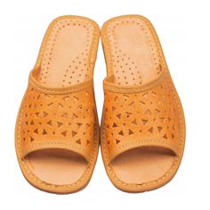 Beautiful women's slippers perfect for summer ( sole height +/- 1.5 cm) Size: Europe 35EU - 23cm - 9 inches 36EU - 23.5cm - 9.2 inches 37EU - 24cm - 9.4 inches 38EU - 24.5cm - 9.6 inches 39EU - 25cm - 9.8 inches 40EU - 25.5cm - 10 inches 41EU - 26cm - 10.2 inches NOTE: I carry out detailed quality control at every stage of the production of slippers. However, if it turns out that the product that has reached you has any defects, it will be for free replaced. We provide a guarantee for each produ Leather Slide Platform Slippers With Rubber Sole, Leather Platform Slide Slippers With Rubber Sole, Summer Leather Slippers With Stitched Sole, Leather Slippers With Stitched Sole For Summer, Comfortable Leather Sole Mules In Slide Style, Comfortable Leather Slides With Round Toe, Brown Comfortable Slip-on Platform Slippers, Comfortable Brown Slip-on Platform Slippers, Summer Slip-on Slippers With Leather Sole