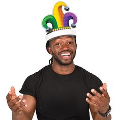 Dress up for Mardi Gras with this adjustable Jester Hat Headband! Perfect for costumes, boppers, and headbands. 1/package, 12 packages per case. Mardi Gras Jester, Jester Hat, Hat Headband, Graduation Party, Mardi Gras, Dress Up, Packaging, Hats