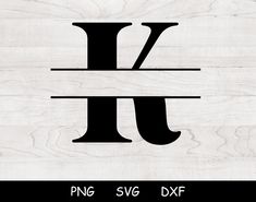 the letter k is made out of wood and has black letters on it, which are also