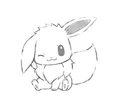 a drawing of a pikachu sitting on the ground