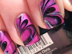 Water Nail Art, Nail 2023, Fantastic Fashion, Water Nails, Water Marbling, Water Marble, Beauty Parlour, Nail Candy, Nail Biting