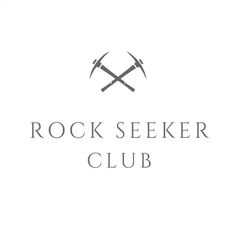 the rock seeker club logo with two crossed axes on it's left side