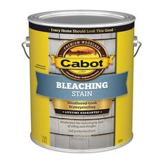 cabot bleaching stain water based exterior paint in yellow, 1 galvanige