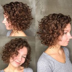 Boyfriend Bob, Curly Hair Bob Haircut, Spikey Short Hair, Short Permed Hair, Natural Curly Hair Cuts, Permed Hair, Girls Short Haircuts, Short Brown Hair