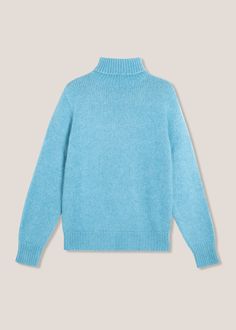 This refined turtleneck is made of wool, 100% made in Italy, which makes it soft and ideal for every look, modern and timeless.   Alpaca wool Turtleneck Very soft Made in Italy Composition: 68% WP 22% PA 10% WO Code: aamintore-r8900-24 Blue Turtleneck For Winter Layering, Blue Cashmere Turtleneck Sweater, Elegant Blue Merino Wool Sweater, Elegant Blue Cashmere Sweater, Blue Ribbed Collar Turtleneck For Winter, Blue Ribbed Turtleneck For Winter, Classic Blue Turtleneck Top, Elegant Blue Wool Sweater, Blue Merino Wool Turtleneck Sweater