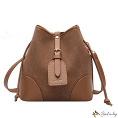 Bird in Bag - New ladies shoulder large capacity bags popular new fashion crossbody bucket bag Trendy Leather Bucket Bag With Hasp Closure, Trendy Brown Bucket Bag, Brown Large Capacity Bucket Bag, Trendy Bucket Bag With Hasp Closure For Travel, Trendy Travel Bucket Bag With Hasp Closure, Trendy Bucket Bag With Hasp Closure For Everyday, Trendy Everyday Bucket Bag With Hasp Closure, Brown Bucket-shaped Hobo Bag, Fall Shopping Bucket Bag