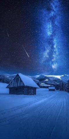 I am the first Starry Night Wallpaper, Winter Sky, Landscape Photography Nature, A Cabin, Winter Wallpaper, Winter Scenery, Beautiful Landscape Wallpaper