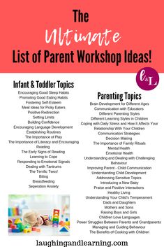 the ultimate list of parent workshop ideas for toddlers and older children to do in their homes