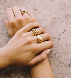 GOLDEN LIGHT DOME RING (18K GOLD VERMEIL) – KIRSTIN ASH (United States) Ashes Ring, Fine Ring, Dome Ring, Golden Light, Golden Lights, Domed Ring, Stacking Ring, Stacking Rings, Sterling Ring