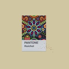 the front cover of pantone's huechol is shown in multicolors