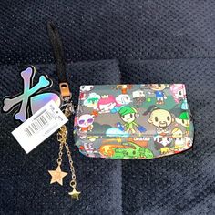 Tokidoki Make-Up Bag Pouch, Small Size, All-Over Fairytale Character Print, Velcro Top Enclosure With Zipper Underneath, Mirror On Top Part Of Inside, Pink Lining, Gold Star Keychain Attached, Brand New With Tags, Rare And Hard To Find, Bought From Uk! Trendy Multicolor School Pouch, Harajuku Style Pouch Bag Perfect For Gifts, Harajuku Pouch Bag As Gift, Harajuku Style Pouch Bag For Gift, Harajuku Style Pouch Bag As Gift, Kawaii Multicolor Bags As Gifts, Playful Zipper Pouch Bag For Daily Use, Cute Multicolor Bag With Zipper Pouch, Cute Green Travel Pouch