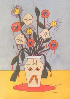 an image of a vase with flowers in it