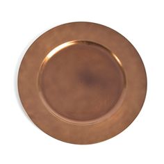 an empty copper plate on a white background