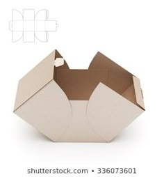 an origami box with the lid open