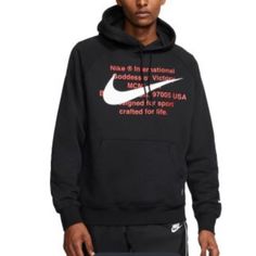 Nwt * Nike * Swoosh For Life * Mens * Pullover Hoodie * Size Medium * 1st Five Photos Are * Stock * - Color: Black Red Nike Hoodie, Mens Pullover Hoodie, Military Hoodie, Nike Tech Fleece Hoodie, Nike Quarter Zip, Tech Fleece Hoodie, Mens Quarter Zip, Mens Pullover, Nike Zip Up