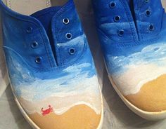 Check out new work on my @Behance portfolio: "Beach Shoes" http://be.net/gallery/32136593/Beach-Shoes Diy Tie Dye Shoes, Xmas Shoes, Painted Tennis Shoes, Painting Sneakers, Paint Shoes, Dye Shoes, Shoes Painting, Beach Scene Painting, A Beach Scene