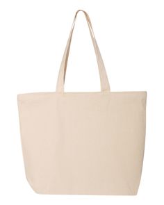 25L Zippered Tote - NATURAL - ONE SIZE | Q-Tees 25L Zippered Tote Bag in Natural | Canvas White Reversible Canvas Bag For Everyday Use, Eco-friendly Cream Canvas Bag For Everyday Use, White Reversible Rectangular Canvas Bag, White Eco-friendly Everyday Canvas Bag, Eco-friendly White Rectangular Canvas Bag, Shopping Totes, Beach Items, Zipper Tote Bag, Zippered Tote