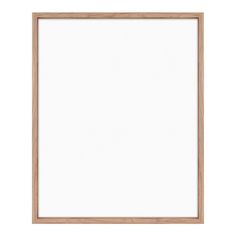 an empty wooden frame on a white background