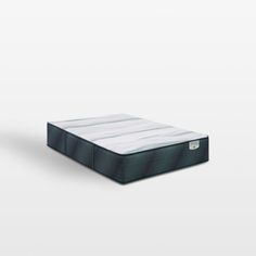 an image of a mattress with no sheets on the top and bottom part, in front of a white background