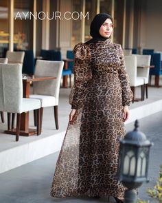 High Quality Tiger Hijab Modest Dress 2020 - Aynour.com Organza Abaya, Dress For Hijab, Tiger Dress, Dress Islamic, Dresses Hijab, Islamic Dress, Modest Dress, Muslim Dress, Puff Long Sleeves