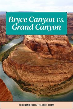 the grand canyon with text overlaying it that reads, bruce canyon us grand canyon