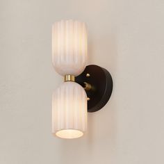 two light fixtures mounted on the wall