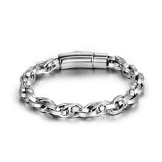 PRICES MAY VARY. Elevate your style: With its classic curb chain design, the bracelet is sure to add a touch of sophistication to any outfit, and to be the perfect addition to any modern man's accessory collection. Made of high-quality stainless steel, ensuring its durability and longevity, making it the perfect accessory for daily wear. The Bracelet Size: The bracelet is 8.66" 7.8" Length, The sturdy chain bracelet for men design and secure fastening ensure a comfortable fit for all-day wear. I Classic Silver Metal Chain Bracelet, Everyday Silver Metal Braided Bracelets, Minimalist Silver Stainless Steel Chain Bracelet, Stainless Steel Braided Jubilee Bracelet For Everyday, Silver Cuban Link Jubilee Bracelet For Everyday, Minimalist Silver Chain Bracelet With Stainless Steel Clasp, Adjustable Silver Braided Bracelet With Box Chain, Elegant Silver Braided Stainless Steel Bracelets, Adjustable Silver Stainless Steel Braided Bracelet