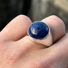 Silver Lapis Lazuli Ring , Blue Lapis Ring , Modern Man Classic Lapis Ring , Solid Silver Lapis Ring , 925k Handmade Silver Lapis Ring  ★Item Details * Gender : Male / Female * Material : 925K Sterling Silver * Total weight :  14 Grams * Gemstone :  Lapis Lazuli Stone ✔ Ready to Ship in 1-2 Business Days .. ✔ Shipped to the Worldwide 1-5 business days with free shipping... ✔ The product will be sent to you with a handmade wooden box to avoid any damage during shipping... ✔ Visit our store, brows Handmade Wooden Boxes, Lapis Ring, Lapis Lazuli Ring, Lapis Lazuli Stone, Blue Lapis, Ring Blue, Gold Collection, Blue Rings, Modern Man