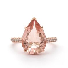 5Ct Pear Morganite Engagement Ring, Solitaire Pear Cut Morganite Engagement Ring, Pear Accents Stones, Hidden Halo Ring Peach Diamond Ring, Morganite Engagement Ring Pear, Peach Morganite Engagement Ring, Peach Morganite Ring, Morganite Diamond Ring, Rose Gold Morganite Ring, Hidden Halo Ring, Engagement Ring Pear, Engagement Ring Solitaire