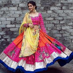 Sleek sellouts! 🤓. Order Lehenga Choli for Party Wear . Heavy Butter Silk Print & handmade Chaniya Choli for Girls. Navratri Dandiya Dress. Festival Dress at $110.0 #GarbaDress #NavtratriChaniya #LehengaCholi #WomensClothing #GarbaCostume #HandmadeItem #VintageTraditional #RealMirrorWork #ChaniyaCholi #GujaratiLehengas Pink Brocade Lehenga, Saree For Engagement, Navratri Dandiya, Dandiya Dress, Brocade Lehenga, Lehenga Style Saree, Pink Brocade, United Nation, Mirror Work Lehenga