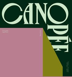 a magazine cover with the words cano in white and green on it's front