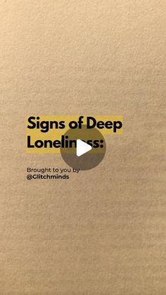 a sign that says signs of deep longing brought to you by glitchminds