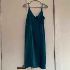 Urban Outfitters Urban Renewal Buttery, Silky Slip Never Worn Tags Attached Size Small Midi Length Turquoise Blue Urban Outfitters Green V-neck Dress, Green V-neck Dress By Urban Outfitters, Green V-neck Dress From Urban Outfitters, Urban Outfitters Blue Midi Dress, Urban Outfitters Blue Midi Length Dress, Urban Outfitters Green Dress For Party, Blue Urban Outfitters Dress For Date Night, Blue Dress From Urban Outfitters For Date Night, Urban Renewal