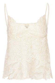 SIMKHAI Eliana Ivory Embroidered Lace Cami Fits Clothes, American Fashion Designers, Lace Cami, Embroidered Lace, Fashion Inspo Outfits, Adjustable Straps