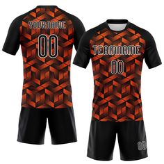 Our customizable design allows you to create a unique jersey that reflects your team's style and spirit. The abstract multicolored pattern adds an edgy touch to your jersey, making your team stand out! Features: 1. Material: Made from 100% polyester wicking knit with 95% polyester / 5% spandex wicking pinhole mesh 2. Jerseys with sublimation printed name and numbers 3. Moisture-wicking fabric has spongy handle, good draping property and elasticity as well as good dimensional stability and wrinkle-resistance 4. Breathable & Quick-Drying 5. Athletic Cut & Exquisite stitching not easy to fall off 6. Slim fit follows your body's shape closely to let you move freely 7. Ventilated mesh panel insertsy 8. Set includes jersey, shorts with drawstring elastic waistband 9. Tagless Collar offers clean Sporty Black Printed T-shirt, Sports Short Sleeve Sublimation Printed Shirt, Sports Sublimation Short Sleeve Shirt, Short Sleeve Sports Sublimation Design Shirt, Short Sleeve Sports Sublimation Printed Shirt, White Sublimation Design For Sports Events, Black Jersey With All Over Print For Sports Events, Black Sportswear With Sublimation Print, Black All Over Print Short Sleeve Jersey