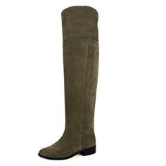 These boots combine the classical riding style with the boldness of the cuissardes. The straight leather shaft follow the leg shape without constraining. Wear them with a supple wool dress or with blazer dress for a daily casual but really bold look. Choose the calf circumference and height that best fit you, click the button above to get to know how to correctly measure your calf. Details: Fine suede upper Leather lining, leather insole Leather sole with a non-slip rubber insert Over-the-Knee s Fitted Knee-high Boots With Suede Lining For Winter, Green Formal Boots For Fall, Fitted Knee-high Boots With Suede Lining For Fall, Elegant Green Heeled Boots For Fall, Olive Leather Boots For Fall, Fall Olive Leather Boots, Classic Green Winter Boots, Fall Workwear Knee-high Boots With Suede Lining, Formal Suede Knee-high Boots For Fall