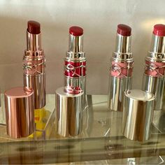 1 For 40 2for 76 3 For 108 80s Lipstick, Saint Laurent Makeup, Yves Saint Laurent Makeup, Lip Balm Gloss, Makeup Lipstick, Lipsticks, Pink Red, Lip Makeup, Womens Makeup