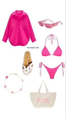 Miami Swim Week Outfits, Pink Vacation Outfits, Pink Swimsuit Outfit, Shein Beach Outfits, Swimsuits Shein, Pink Beach Outfit, Pool Outfits, Cute Vacation Outfits, Swimsuits Outfits