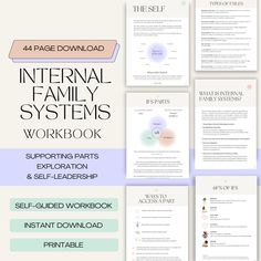 the ultimate guide to getting started in your family's systems workbook, including self - guided workbook and instant printable worksheet