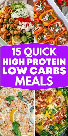 15 quick high protein low carb meals