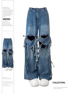 Korean Heart, Harajuku 90s, 2000s Clothes, Jean Pants, Pants Vintage, 90s Aesthetic, Y2k Jeans, Easy Trendy Outfits, Dolce E Gabbana