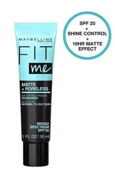 FIT ME! MATTE + PORELESS MATTIFYING FACE PRIMER MAKEUP Primers For Oily Skin, Poreless Primer, Makeup Flawless, Pore Eraser, Primer Makeup, Fit Me Matte And Poreless, Mattifying Primer, Party Eyes, How To Match Foundation