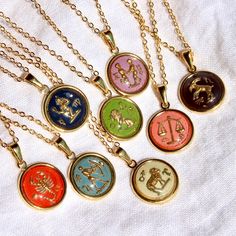 Vintage Zodiac Necklace Taurus Sun, Zodiac Necklace Scorpio, Vintage Zodiac, Zodiac Pendant Necklace, Zodiac Necklace, Zodiac Pendant, Zodiac Jewelry, Zodiac Necklaces, Lovely Necklace