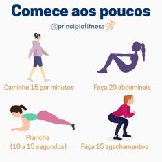 a poster with different exercises for women to do in the same place as men and women