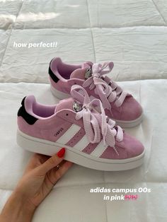 this not so classic adidas campus 00s pink will be the perfect addition to your spring x summer wardrobe!! really pretty color - eyecatcher.. trendy adidas campus in pink fashion summer shoes Girly Shoes