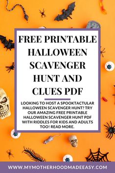 the free printable halloween scavenger hunt and clues