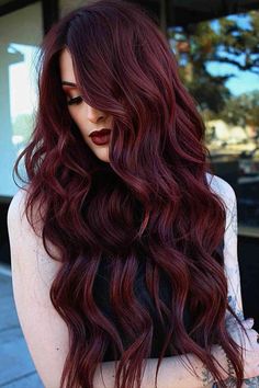 Wine Country Red Hair, Dimensional Dark Red Hair, Dark Hair Color Ideas For Brunettes Red, Cool Burgundy Hair Color, Dark Mohagany Hair, Level 3 Red Hair, Merlot Hair Color With Highlights, Dark Red Hair Color Ideas For Brunettes, Brunette Hair Trends 2023